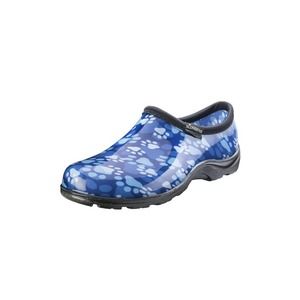 Sloggers womens rain garden shoe Clogs blue paw print size 7 New With Tags BL